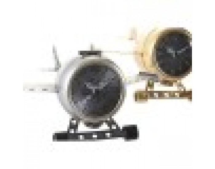 Lauakell DKD Home Decor Самолет Кристал Сребрист Златен Желязо (23 x 16 x 13 cm) (2 броя)