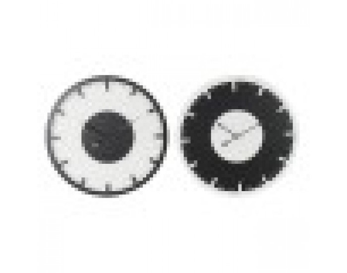Стенен часовник DKD Home Decor Черен Бял Дървен MDF (50 x 4.5 x 50 cm) (2 pcs)