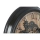 Стенен часовник Home ESPRIT Черен Златен Естествен Кристал Желязо Vintage 67 x 9 x 67 cm
