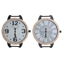 Lauakell DKD Home Decor На китка Метал Кристал (2 pcs) (65 x 7 x 74 cm) - Часовници за стена и Будилници