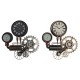 Стенен часовник DKD Home Decor 54 x 9 x 56 cm Червен Черен Сив Златен Желязо Vintage (2 броя)