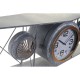 Стенен часовник DKD Home Decor Кристал Желязо Самолет Дървен MDF Тъмно сив (120 x 21 x 33.5 cm)