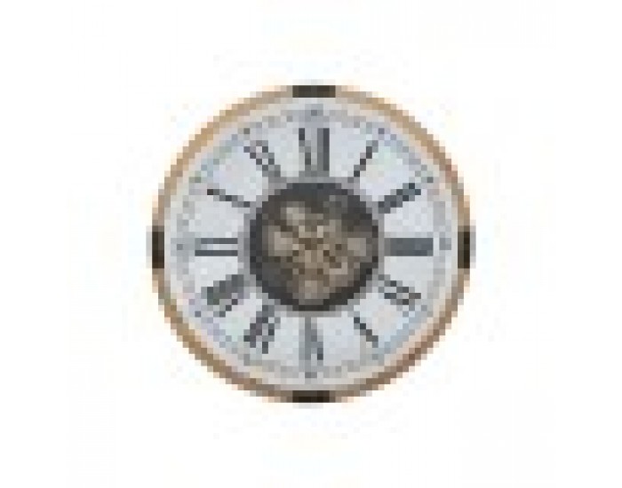 Стенен часовник Home ESPRIT Сребрист Естествен Метал Кристал 80 X 8,5 X 80 cm