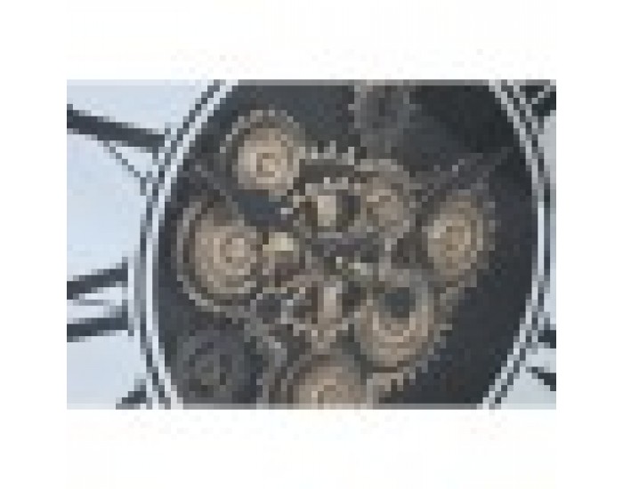 Стенен часовник Home ESPRIT Сребрист Естествен Метал Кристал 80 X 8,5 X 80 cm