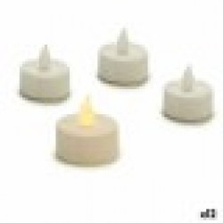 Комплект Свещи LED Бял 4 x 4 x 3,7 cm (12 броя) - Осветителни тела