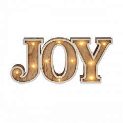 Декоративна фигурка Joy Светлина Дървен (3,7 x 11,5 x 26 cm) - Сезонни и Празнични Декорации
