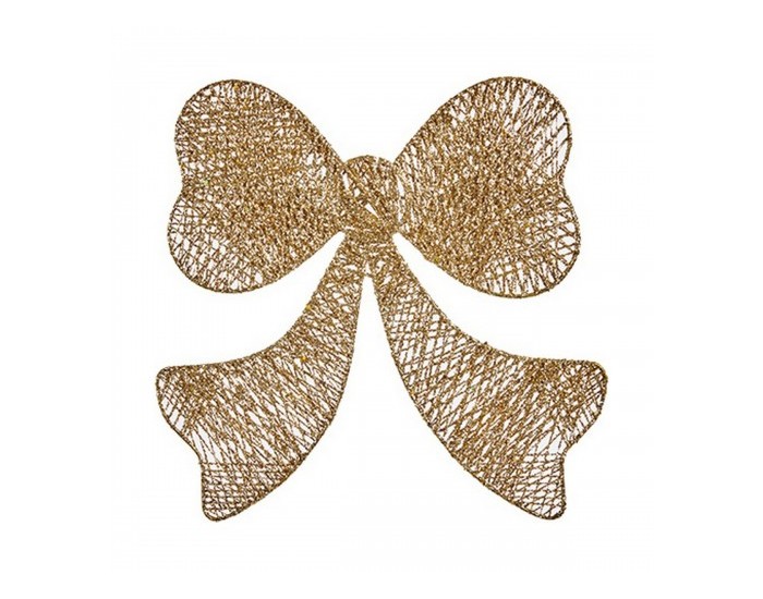 Коледна Украса Златен Метал Ласо (30 x 0,2 x 33 cm)