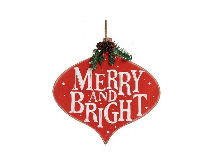 Плакат Merry and Bright Пластмаса Дървен MDF (30 x 3,5 x 30 cm) Плакат Merry and Bright Пластмаса Дървен MDF (30 x 3,5 x 30 cm)