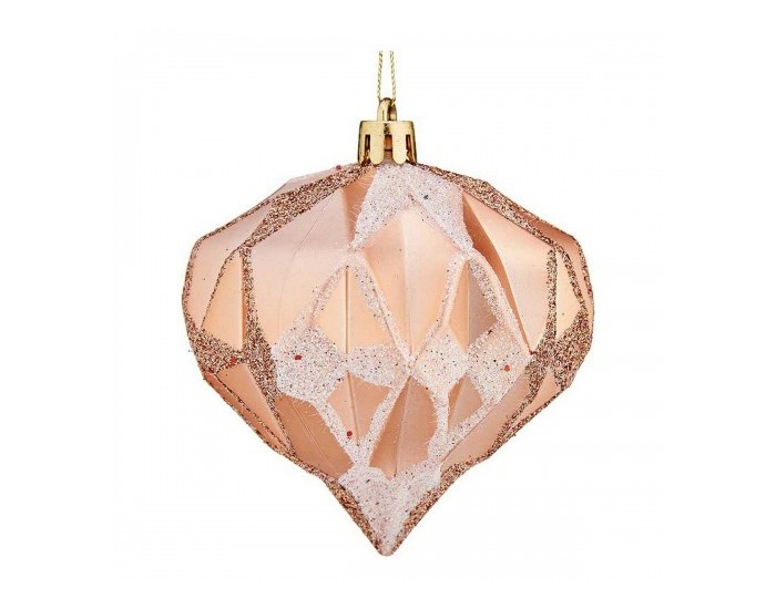 Коледни топки Диамант Ø 8 cm 6 броя Мед Пластмаса