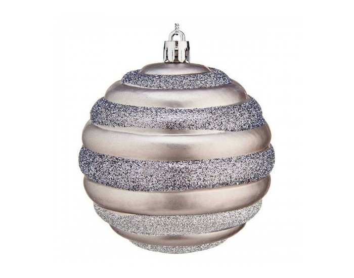 Коледни топки Ø 8 cm 6 броя Сребрист Пластмаса