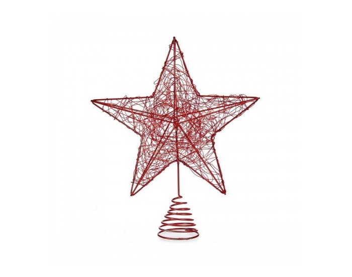 Коледна звезда Червен Стомана Пластмаса (20 x 5 x 24,5 cm)