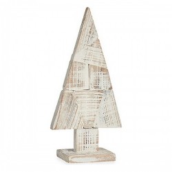 Коледно дърво Естествен Дървен Бял (9 x 41,5 x 20 cm) - Сезонни и Празнични Декорации