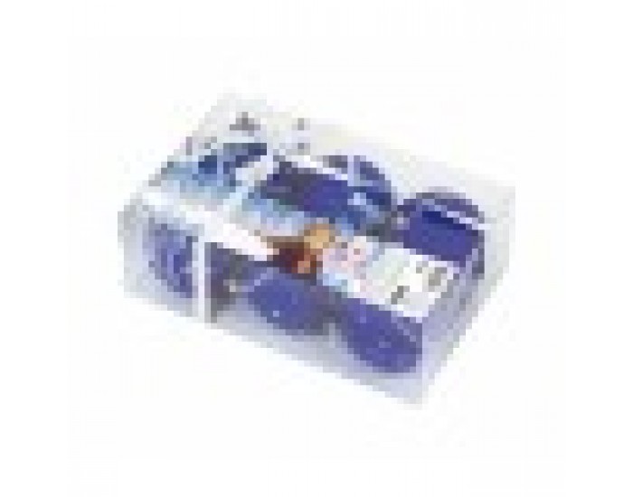 Коледна топка Frozen Memories 6 броя Син Бял Пластмаса (Ø 8 cm) Коледна топка Frozen Memories 6 броя Син Бял Пластмаса (Ø 8 cm)