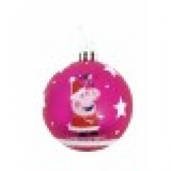 Коледна топка Peppa Pig Cosy corner Фуксия 6 броя Пластмаса (Ø 8 cm) - Сезонни и Празнични Декорации