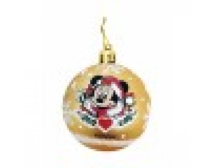 Коледна топка Minnie Mouse Lucky Златен 10 броя Пластмаса (Ø 6 cm)