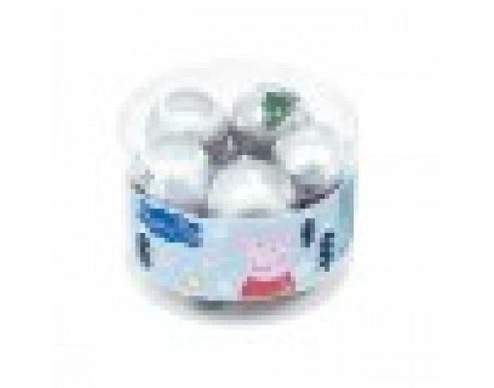 Коледна топка Peppa Pig Cosy corner Сребрист 10 броя Пластмаса (Ø 6 cm)