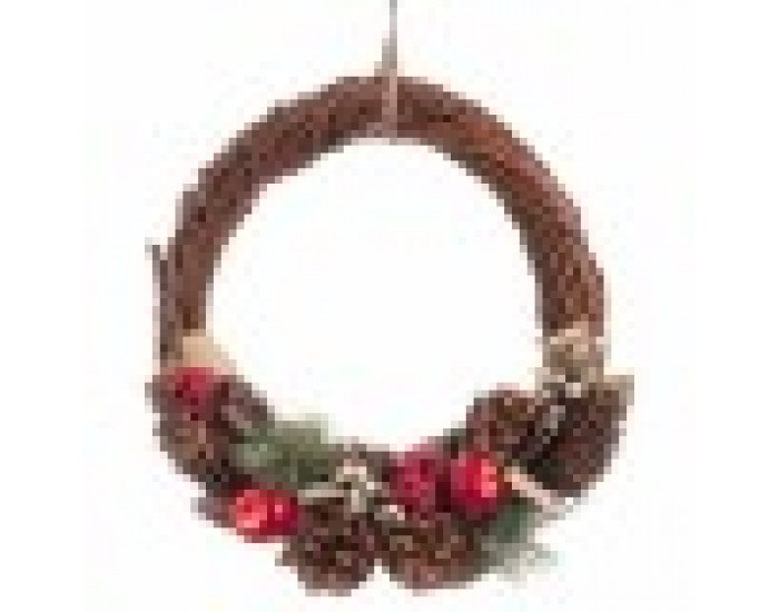 Коледен венец Многоцветен Естествен Пластмаса Foam Ананаси 28 X 8 X 29 CM