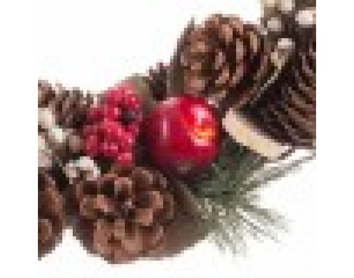 Коледен венец Многоцветен Естествен Пластмаса Foam Ананаси 28 X 8 X 29 CM