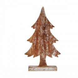 Коледно дърво Кафяв Сребрист Дървен (5 x 39 x 21 cm) - Сезонни и Празнични Декорации