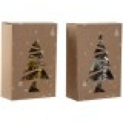 Коледни топки Home ESPRIT Златен Сребрист PVC 20 x 10 x 30 cm (2 броя) - Сезонни и Празнични Декорации
