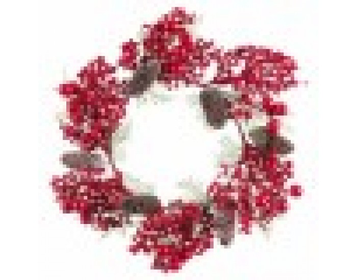 Коледен венец Червен Зелен Foam Ананаси 45 x 45 x 10 cm