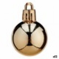 Комплект Коледни Топки Мед Пластмаса 3 x 4 x 3 cm (12 броя) - Сезонни и Празнични Декорации