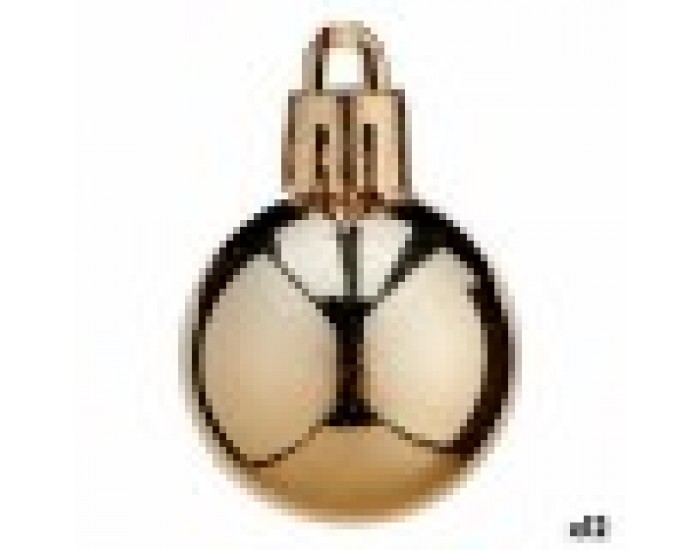 Комплект Коледни Топки Мед Пластмаса 3 x 4 x 3 cm (12 броя)