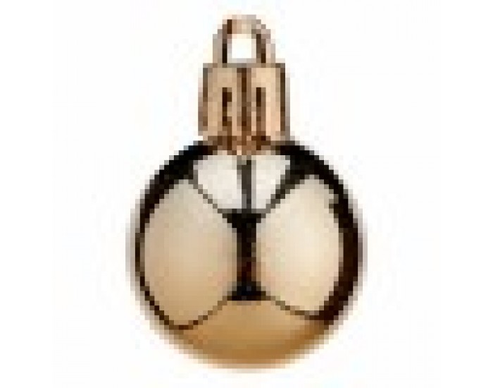 Комплект Коледни Топки Мед Пластмаса 3 x 4 x 3 cm (12 броя)