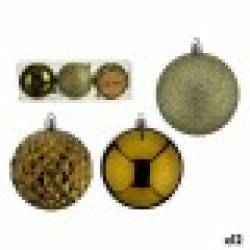 Комплект Коледни Топки Зелен PVC Ø 8 cm (12 броя) - Сезонни и Празнични Декорации