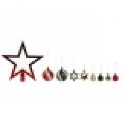 Коледни топки Home ESPRIT Червен Зелен полиетилен 21 x 6,5 x 27 cm (53 Части) - Сезонни и Празнични Декорации