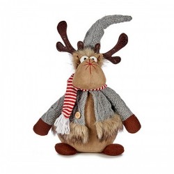 Christmas reindeer Сив Кафяв полиестер (15 x 43 x 19 cm) - Сезонни и Празнични Декорации
