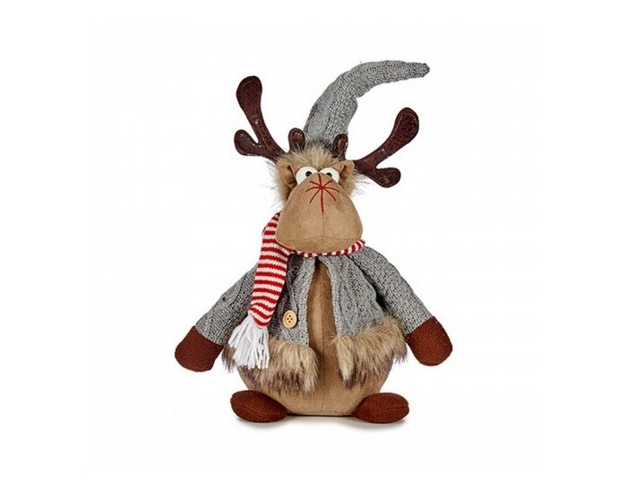 Christmas reindeer Сив Кафяв полиестер (15 x 43 x 19 cm) Christmas reindeer Сив Кафяв полиестер (15 x 43 x 19 cm)