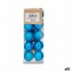 Christmas Balls Set Ø 3 cm Син Пластмаса (12 броя) - Декорации