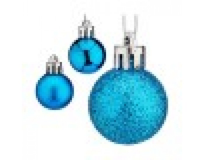 Christmas Balls Set Ø 3 cm Син Пластмаса (12 броя) Christmas Balls Set Ø 3 cm Син Пластмаса (12 броя)