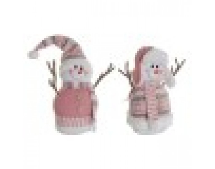 Декорация DKD Home Decor Бял Кафяв Розов 30 x 16 x 33 cm (2 броя)