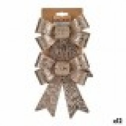 Ласо Коледна Украса Бронз PVC 15 x 4 x 16 cm (12 броя) - Сезонни и Празнични Декорации