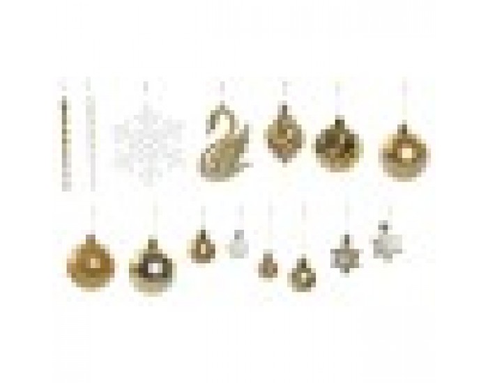 Коледни топки Home ESPRIT Златен полиетилен 28 x 7 x 40 cm (70 piezas)
