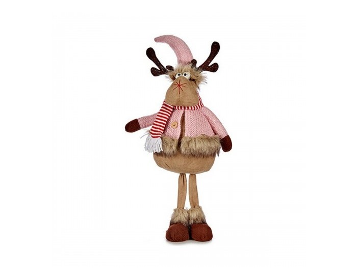 Christmas reindeer Розов Кафяв полиестер (24 x 63 x 27 cm) Christmas reindeer Розов Кафяв полиестер (24 x 63 x 27 cm)