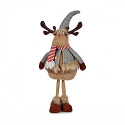 Christmas reindeer Сив Кафяв полиестер (24 x 63 x 27 cm) - Сезонни и Празнични Декорации