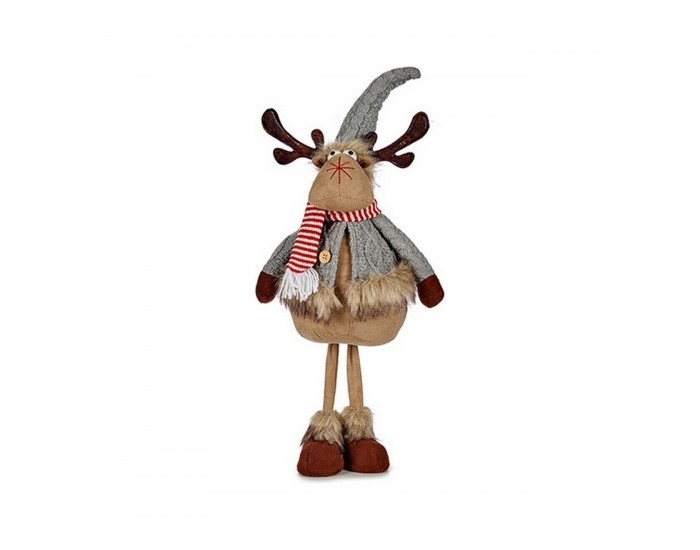 Christmas reindeer Сив Кафяв полиестер (24 x 63 x 27 cm) Christmas reindeer Сив Кафяв полиестер (24 x 63 x 27 cm)