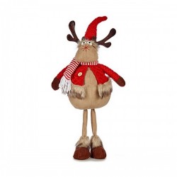 Christmas reindeer Червен Кафяв полиестер (24 x 63 x 27 cm) - Сезонни и Празнични Декорации