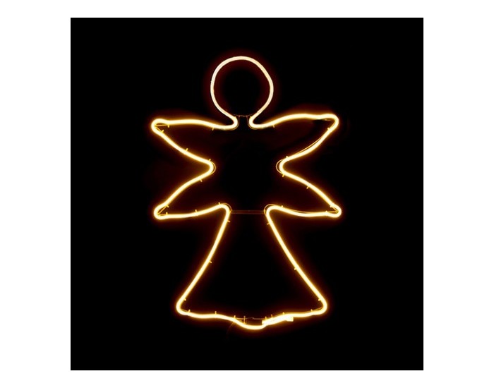 Коледна Украса Светлина Ангел Жълт (52 x 1,5 x 72 cm)