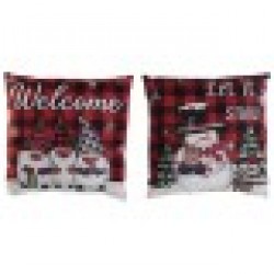 Възглавница DKD Home Decor Коледа Многоцветен полиестер 40 x 10 x 40 cm (2 броя) - Сезонни и Празнични Декорации