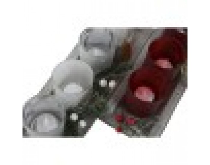 Коледен Свещник Home ESPRIT Бял Червен 40 X 9 X 13,5 cm (5 Части) (2 броя)