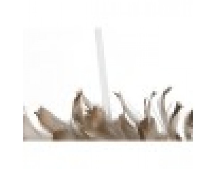 Коледен венец Home ESPRIT Бял Златен Перо 30 x 7 x 30 cm (2 броя)