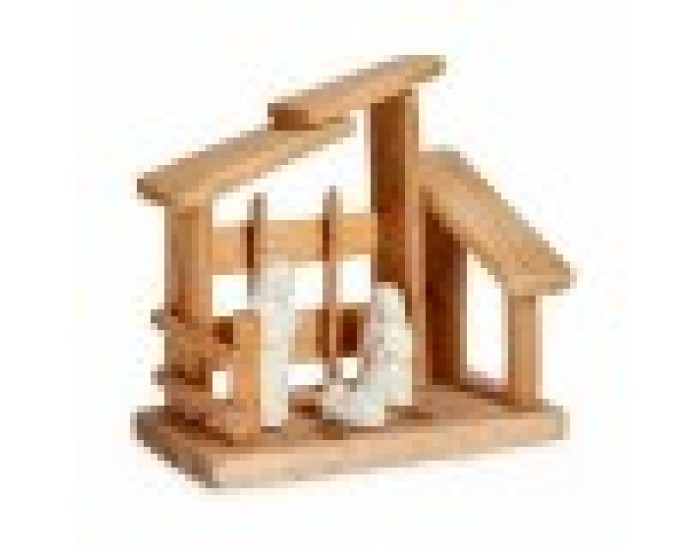 Рождествена Коледна Сцена Бял Естествен Дървен Керамика 18 x 17 x 8 cm (2 броя) Рождествена Коледна Сцена Бял Естествен Дървен Керамика 18 x 17 x 8 cm (2 броя)