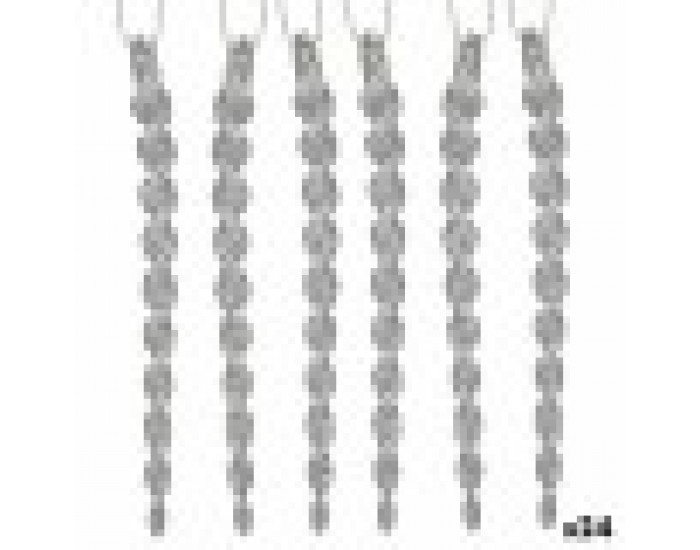 Коледна Украса Сребрист Пластмаса Пурпурин 13,5 x 1 x 5,5 cm (24 броя)