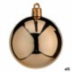 Комплект Коледни Топки Мед Пластмаса 6 x 7 x 6 cm (12 броя) - Сезонни и Празнични Декорации