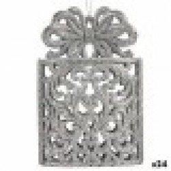 Коледна Украса Подаръчна кутия Сребрист Пластмаса Пурпурин 7,5 x 11,5 x 4 cm (24 броя) - Сезонни и Празнични Декорации