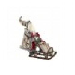 Коледна Украса DKD Home Decor Червен Сив Дървен Дядо Коледа 42 x 22 x 48 cm - Сезонни и Празнични Декорации